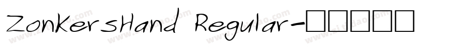 ZonkersHand Regular字体转换